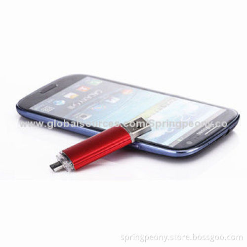 Popular Smartphone OTG USB Flash Drive, OTG U-disk, 1 to 64GB Capacity